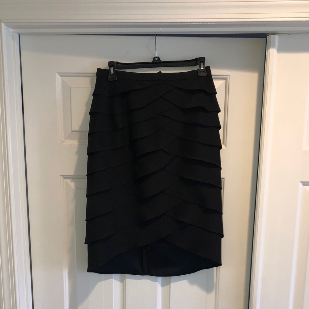 Layered Ruffle Black Skirt